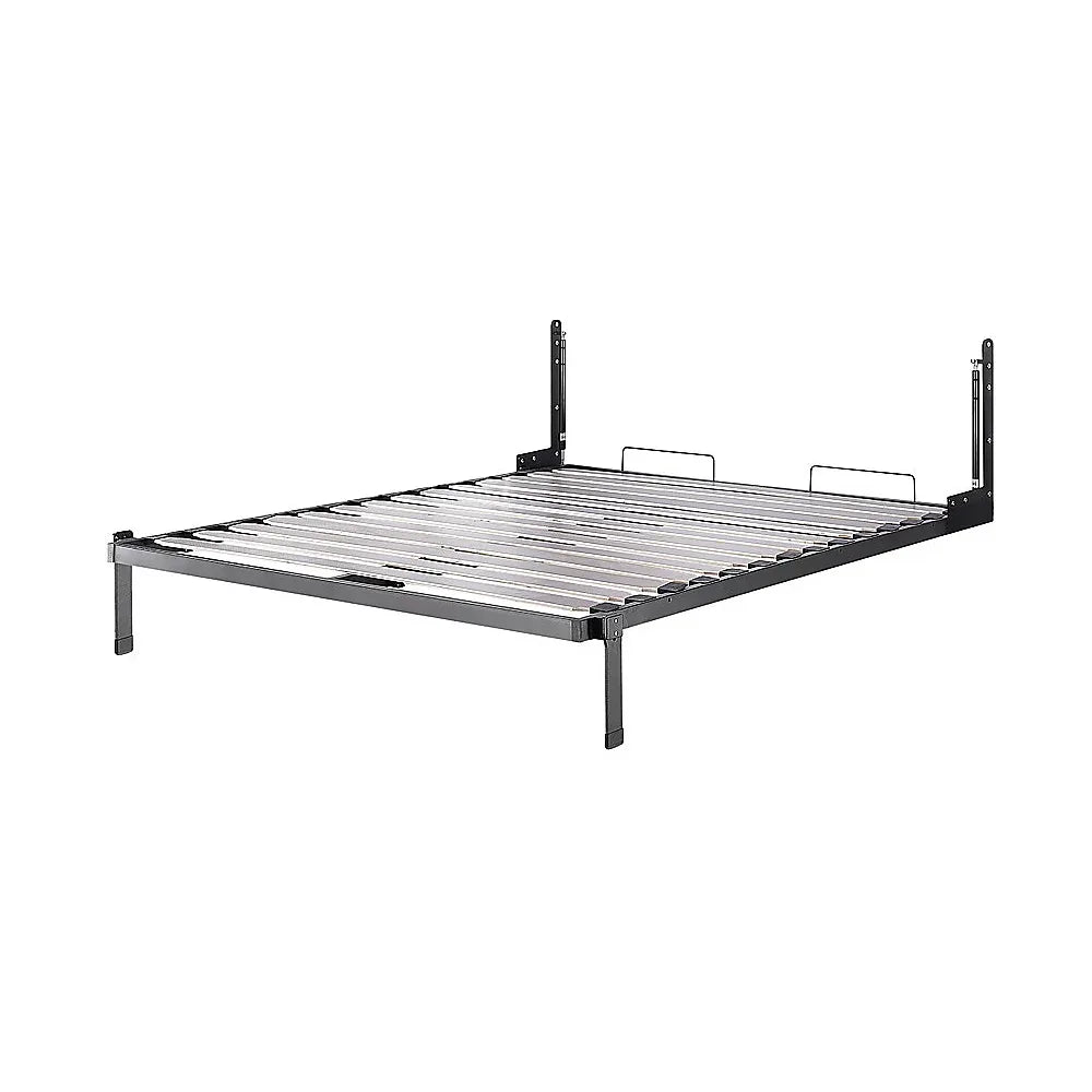 Queen Wall Bed in White – Space Saving Murphy Bed Kit with Black Door Handle - Mekamart Australia