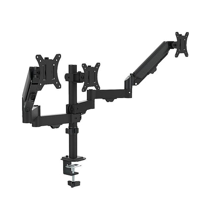 Triple Monitor Mount Stand – Desk Clamp with 3 Adjustable Arms for Multi-Screen Setup