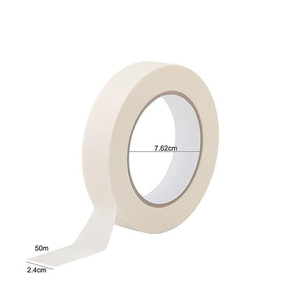 72 x White Masking Tape Rolls – 24mm x 50m Painters Adhesive Tape for Painting