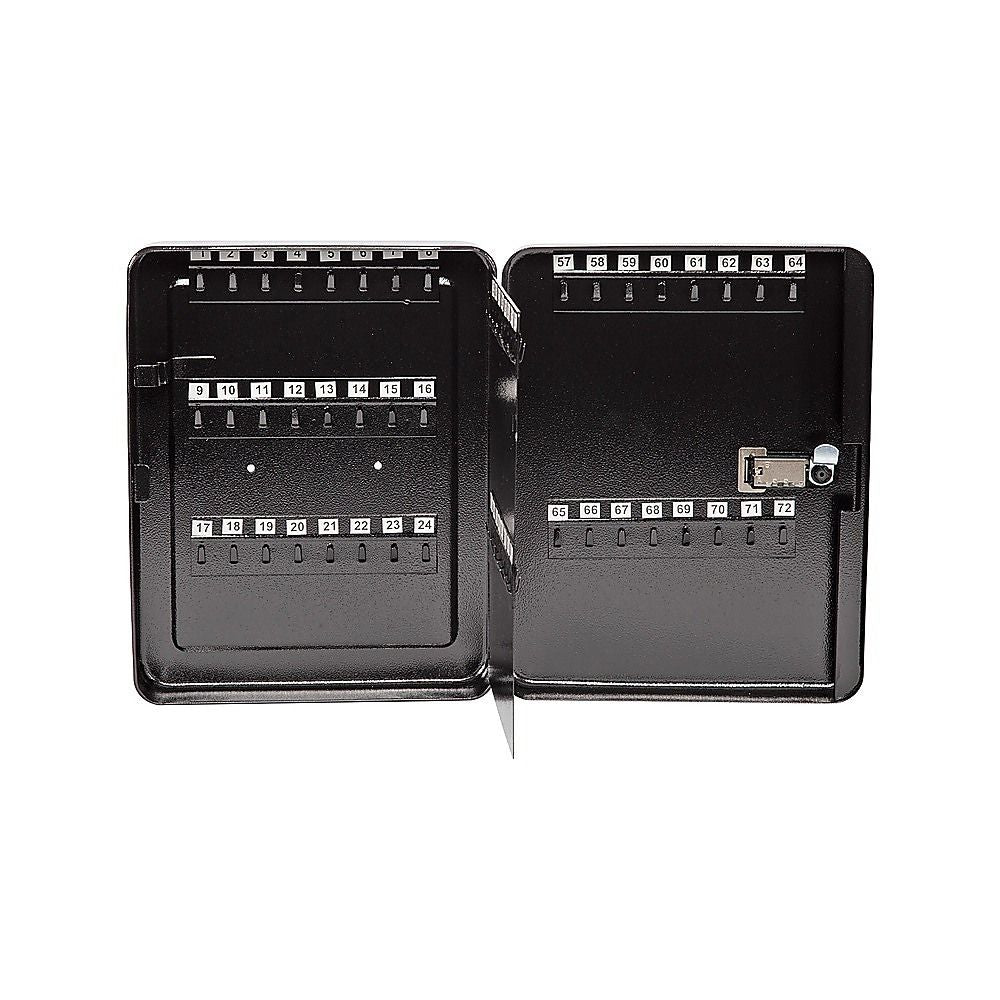 Key Cabinet Lock Box – 72 Key Capacity Wall Mount Secure Storage Organizer