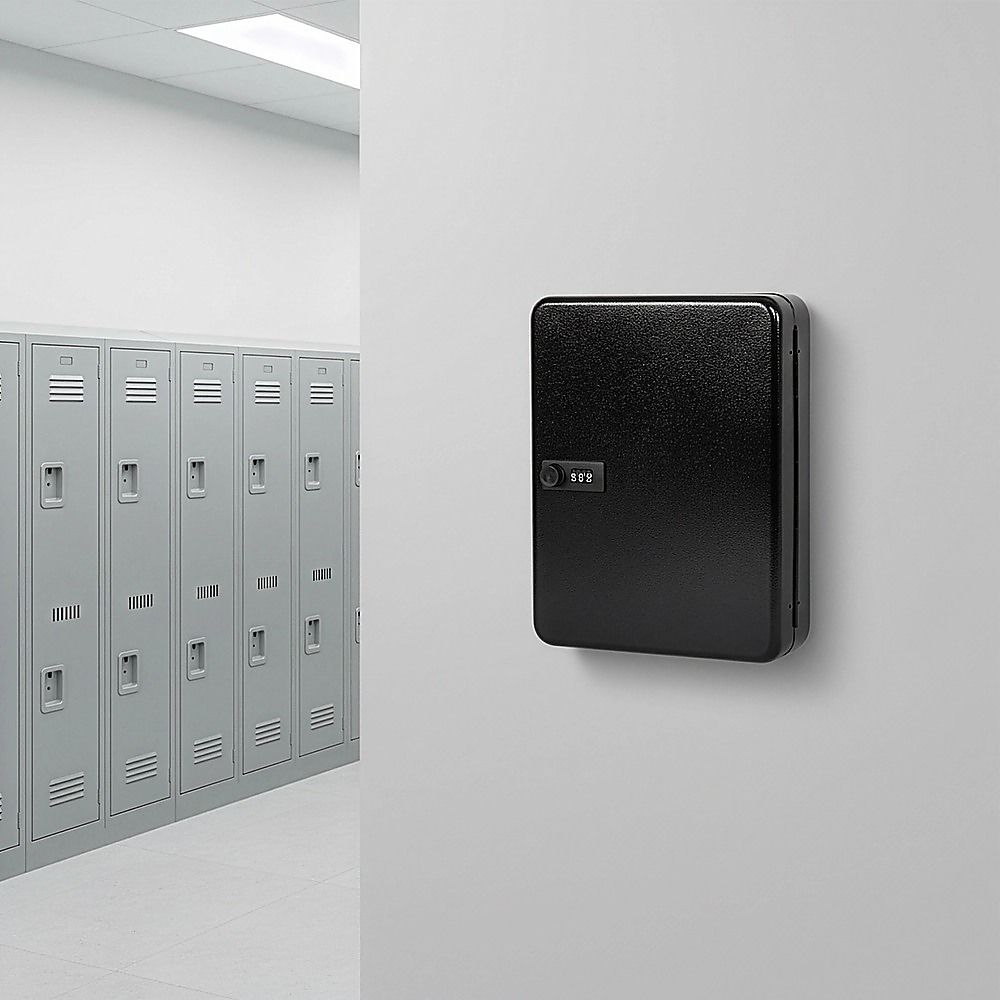 Key Cabinet Lock Box – 72 Key Capacity Wall Mount Secure Storage Organizer