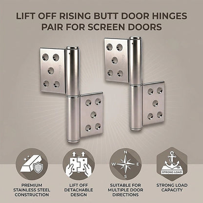 Lift Off Door Hinges Rising Butt Screen Hinge Pair