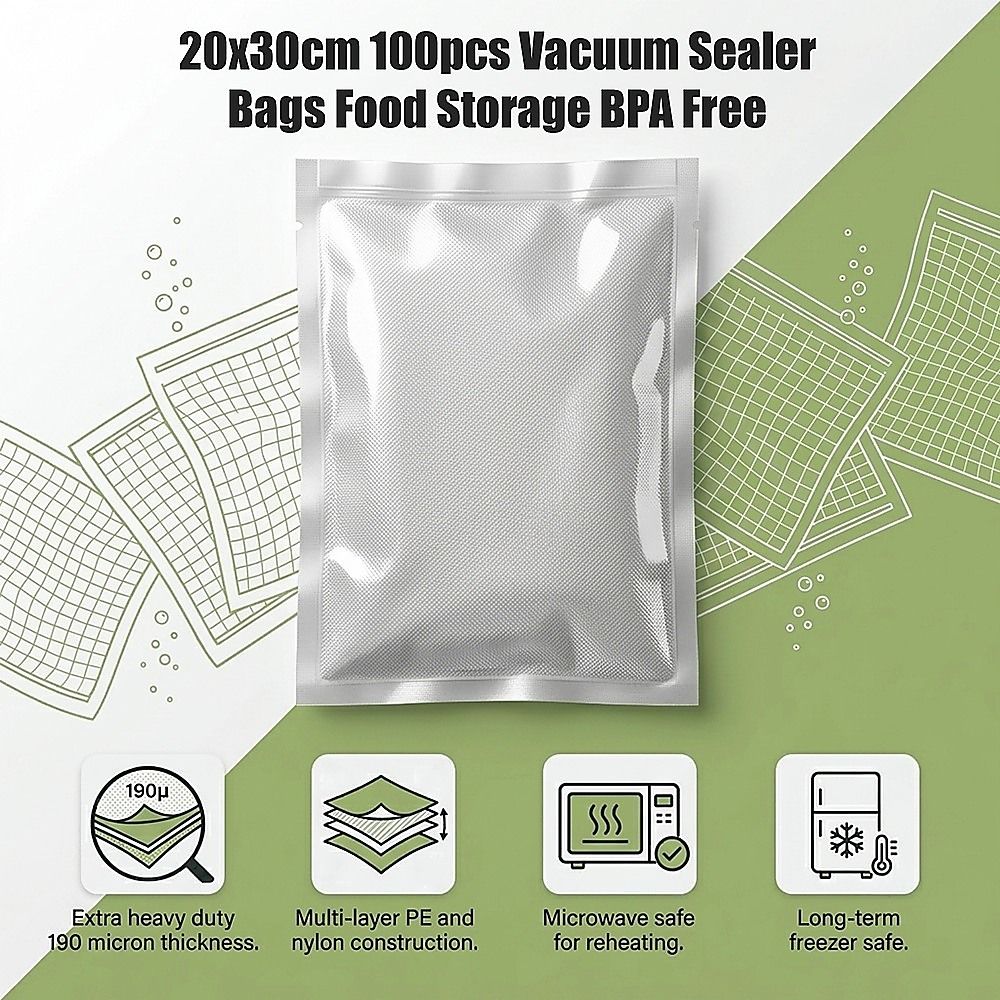 20cm x 30cm 100pcs Vacuum Sealer Bags Food Storage