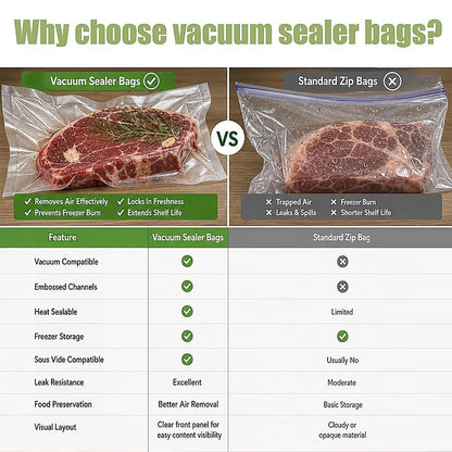 28cm x 50cm 100pcs Vacuum Sealer Bags Food Storage
