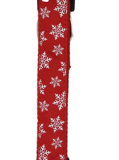 Christmas Dog Collars Adjustable - Moondidley Pets X-Large Red Snow Flakes - Mekamart Australia