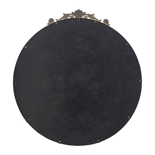 Baroque Black Round Mirror 81cm
