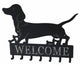 Dachshund 7 Hooks 30x24cm