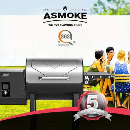 Asmoke AS500N-2 WOOD PELLET GRILL SILVER - Mekamart Australia