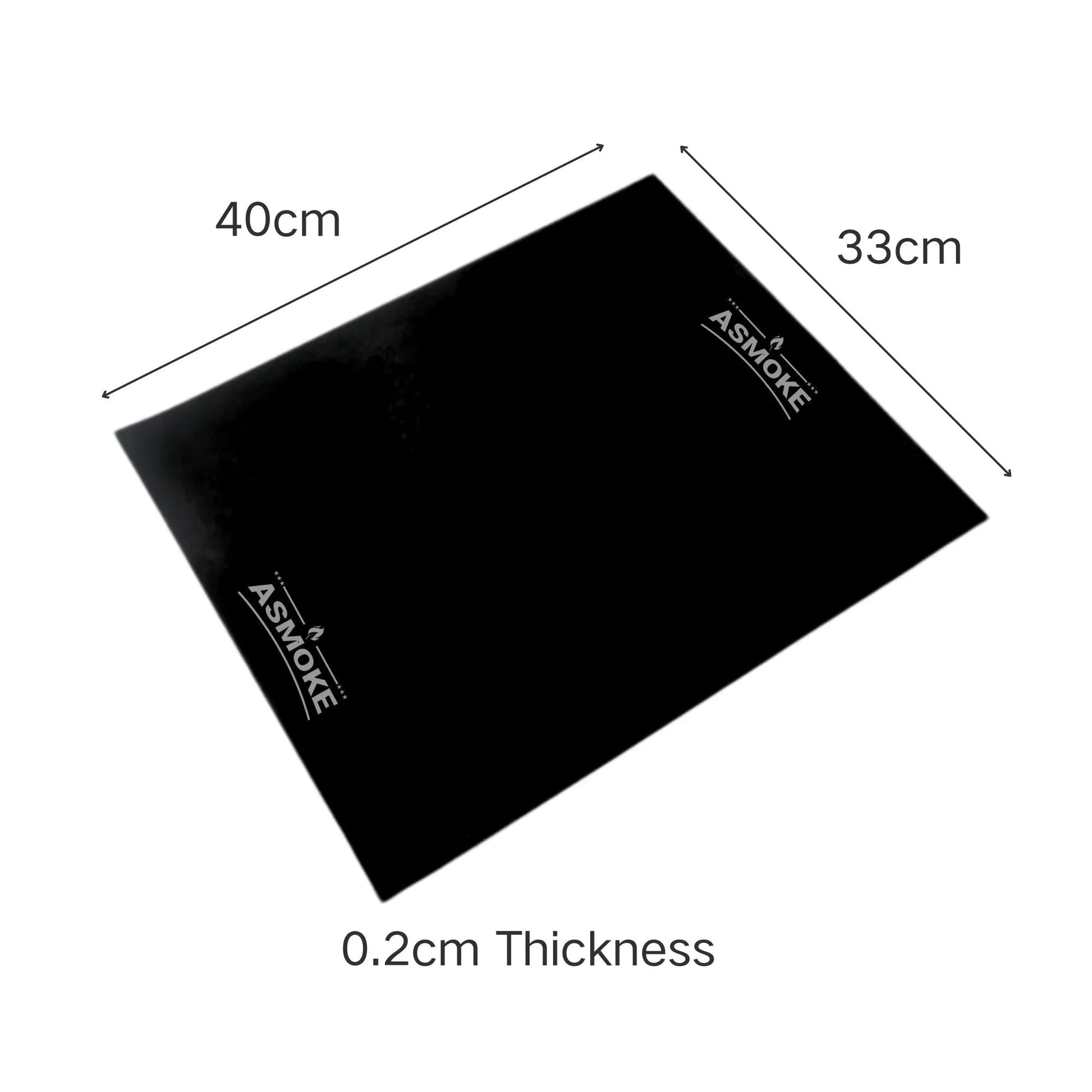 ASMOKE Premium Copper & Black BBQ Grill Mats (2-Pack) - Non-Stick PTFE Coating, Cooking Mats| Reusable and Easy to Clean - Mekamart Australia