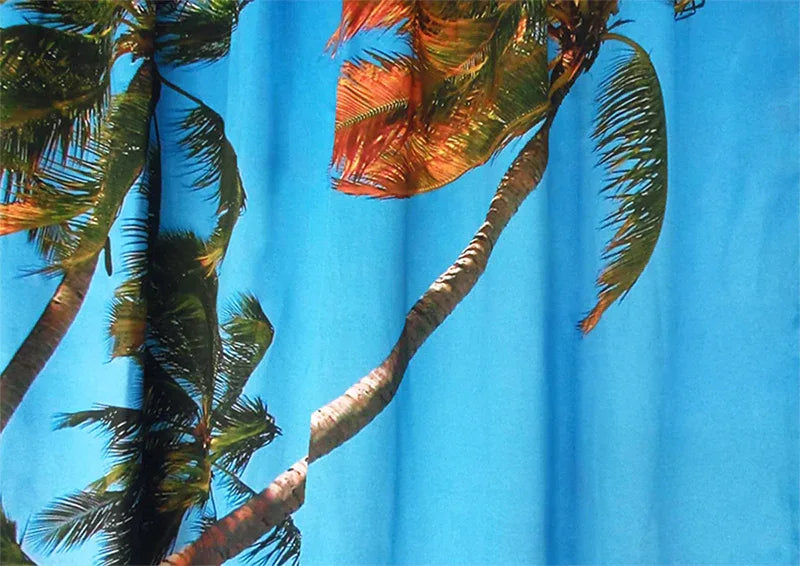 Sea View 3D Printing Blockout Curtains 2x130x160cm PINCH PLEAT Fabric Seascape - Mekamart Australia