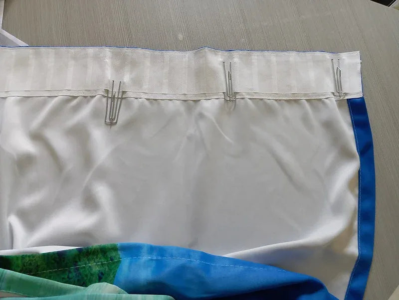 Sea View 3D Printing Blockout Curtains 2x130x160cm PINCH PLEAT Fabric Seascape - Mekamart Australia