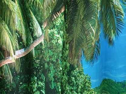 Sea View 3D Printing Blockout Curtains 260x213cm PINCH PLEAT Fabric Seascape - Mekamart Australia