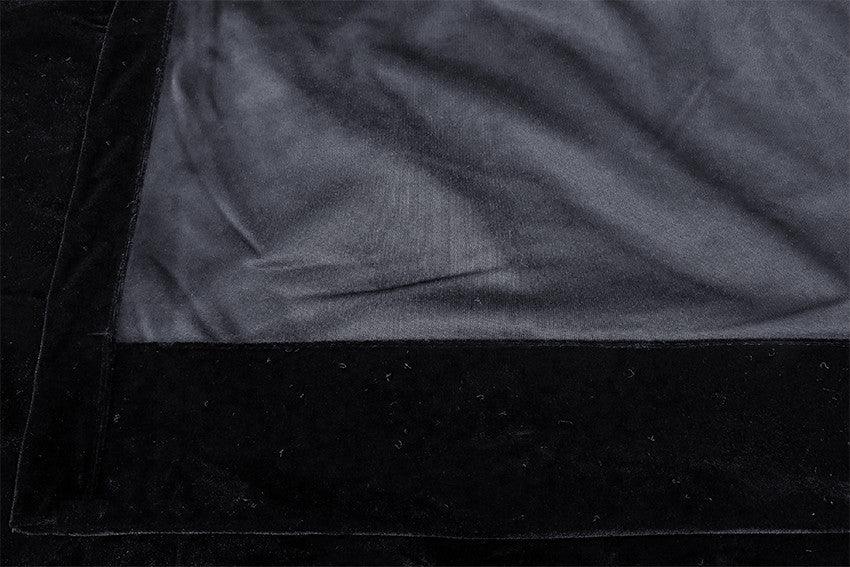 Long Large Velvet Curtains Black PINCH PLEAT 590x270cm + 30 Hooks Polyeste New - Mekamart Australia