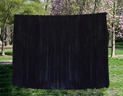 Large Velvet Curtains Black 600cm wide x 230cm Drop PINCH PLEAT+ 30 Hooks New - Mekamart Australia