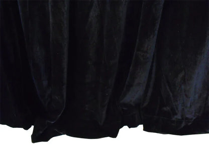 Large Velvet Curtains Black 600cm wide x 230cm Drop PINCH PLEAT+ 30 Hooks New - Mekamart Australia