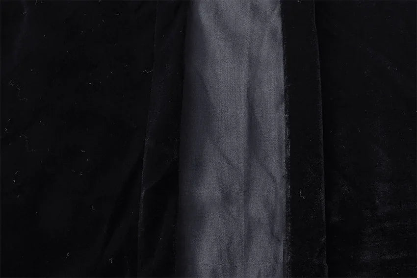 Large Velvet Curtains Black 600cm wide x 230cm Drop PINCH PLEAT+ 30 Hooks New - Mekamart Australia