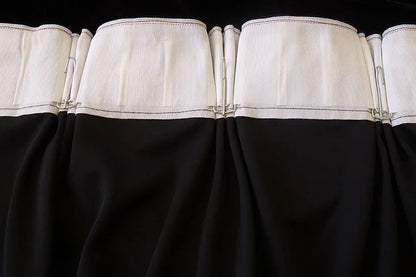 Large Velvet Curtains Black 600cm wide x 230cm Drop PINCH PLEAT+ 30 Hooks New - Mekamart Australia