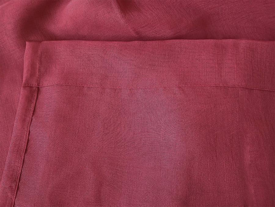 2 Sheer Voile Curtains 544cm wide 230cm long + 30 Pinch Pleat Hooks Wine Red New - Mekamart Australia