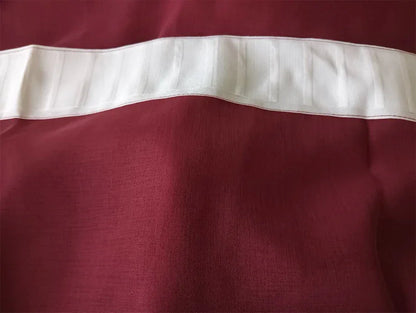 2 Sheer Voile Curtains 544cm wide 230cm long + 30 Pinch Pleat Hooks Wine Red New - Mekamart Australia