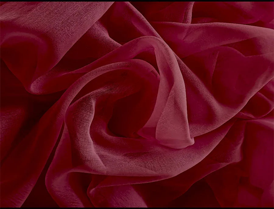2 Long Drop Sheer Voile Curtains 590cm wide 270cm Drop Pinch Pleat + Hooks Wine - Mekamart Australia