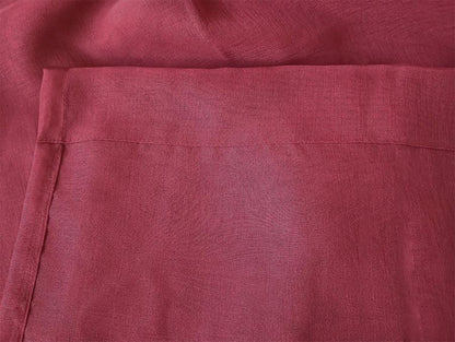 2 Long Drop Sheer Voile Curtains 590cm wide 270cm Drop Pinch Pleat + Hooks Wine - Mekamart Australia
