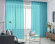 2 Long drop Sheer Voile Curtains 590cm x 270cm Drop+Hooks Pinch Pleat Lake Blue - Mekamart Australia