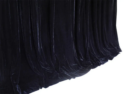 Long Large Thick Black Velvet Curtains 580x270cm+full liner,Blockout,Pinch Pleat - Mekamart Australia