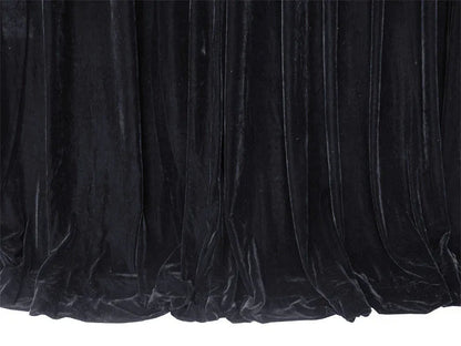 Long Large Thick Black Velvet Curtains 580x270cm+full liner,Blockout,Pinch Pleat - Mekamart Australia