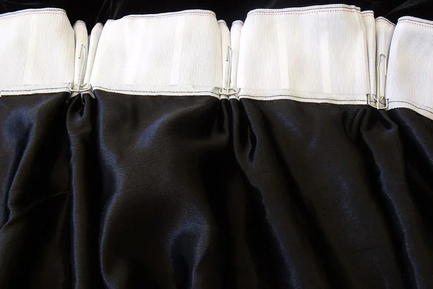 Long Large Thick Black Velvet Curtains 580x270cm+full liner,Blockout,Pinch Pleat - Mekamart Australia