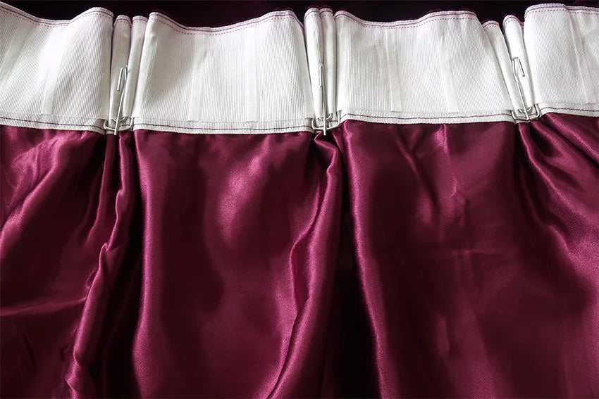 Large Thick Velvet Curtains 590x230cm with full liner 30 hooks Burgundy New - Mekamart Australia