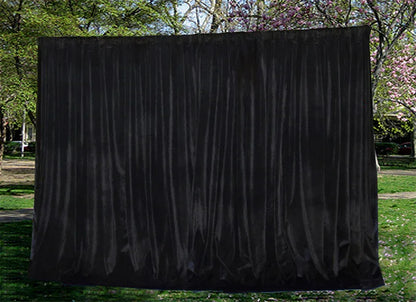 Large Thick Faux Mink Velvet Curtains Blockout 550x 230cm+Hook Pinch Pleat Black - Mekamart Australia