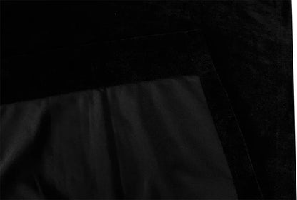 Large Thick Faux Mink Velvet Curtains Blockout 550x 230cm+Hook Pinch Pleat Black - Mekamart Australia