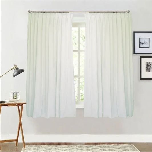 Milk White Curtain 130x160cm PINCH PLEAT High Level Fabric 1 Panel for wall - Mekamart Australia