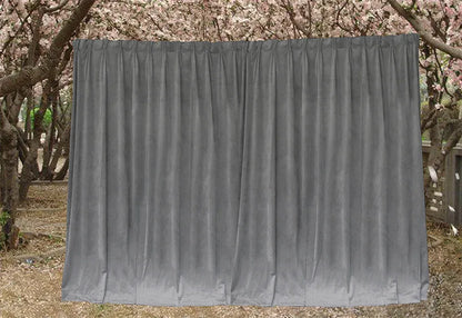Large Thick Velvet Blockout Curtains 550x 230cm PINCH PLEAT 2 panel+Hooks Grey - Mekamart Australia