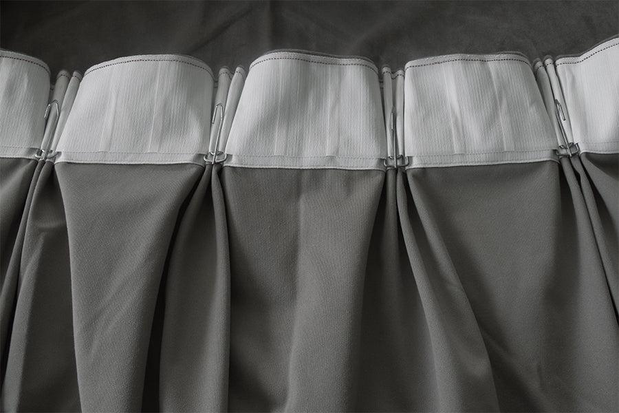 Large Thick Velvet Blockout Curtains 550x 230cm PINCH PLEAT 2 panel+Hooks Grey - Mekamart Australia