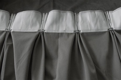 Large Thick Velvet Blockout Curtains 550x 230cm PINCH PLEAT 2 panel+Hooks Grey - Mekamart Australia