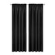 Blockout Curtains 2pcs 137x160cm PINCH PLEAT Blackout High Level Fabric Black - Mekamart Australia
