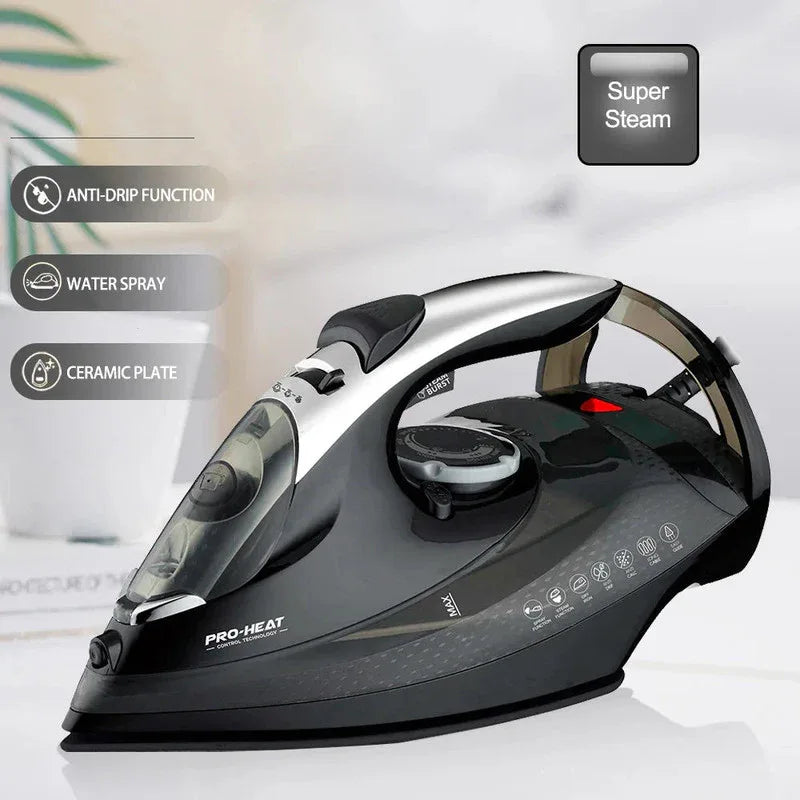 2200W Professional Steam Iron with Ceramic Soleplate - Mekamart Australia
