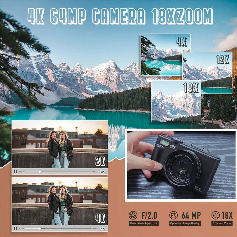 4K Digital Camera for Photography