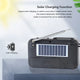 Portable Solar FM Radio Bluetooth Speaker Black