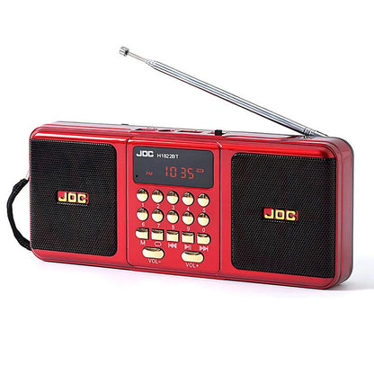 Portable FM Radio Bluetooth Speaker Red