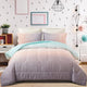 Girls Comforter Set, Queen Size, Ombre Blue Pink Rainbow 3-Piece Bedding Collection - Mekamart Australia