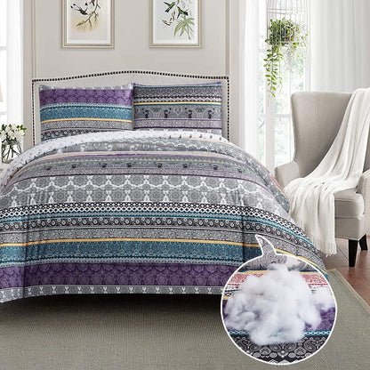 Whimsical Winter Frosty Elegant 3 Pc Comforter & Pillow Cover Set - Mekamart Australia