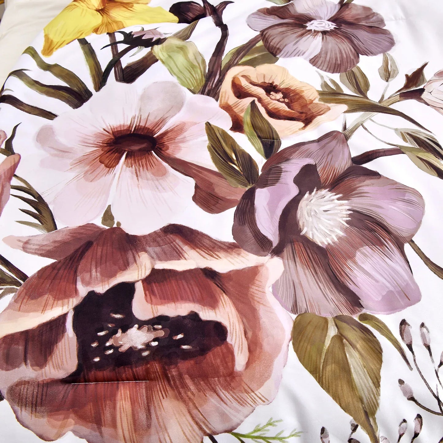 Floral Comforter Set, King Size, Blush Floral 3-Piece Bedding, Soft Microfiber for All Seasons - Mekamart Australia