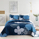 Frosted Magnolia Chic blue 3 Pc Comforter & Pillow Cover Set KING - Mekamart Australia