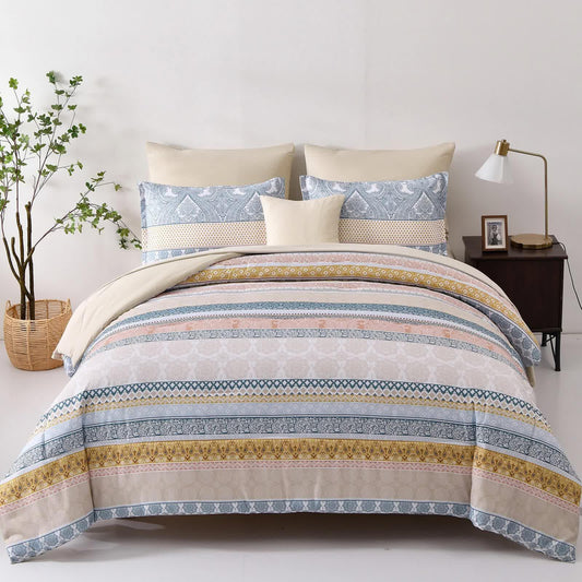 Luxe Loft Boho Quilted Comforter & Shams – Trending 3‑Piece Set - Mekamart Australia