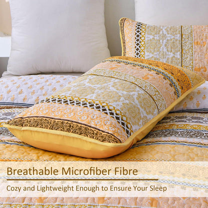 Classic Paisley Bloom Lightweight 3 Pc Bedspread & Pillow Cover Set - Mekamart Australia