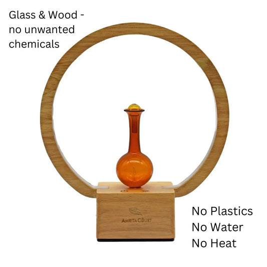 LUNA (Nebuliser+Ringlight) - Waterless Diffuser | Essential oil Burner | Aromatherapy| Home Fragrance - Mekamart Australia