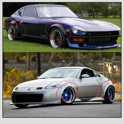4 Pcs Universal Car Fender Flares Flexible Durable Body Wheel Extra Wide Arches