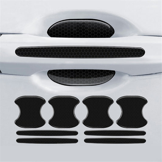 FIN 8PCS Universal Car Door Handle Cup Protector Anti-Scratches Cover Guard Film